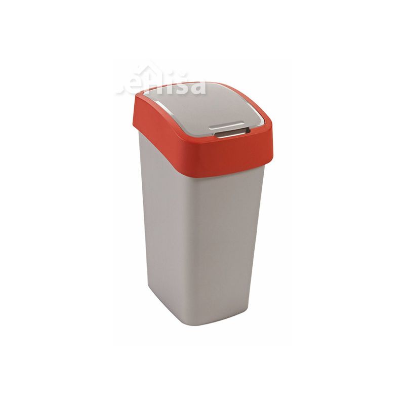 Koš za smeti FLIPBIN 50 L rdeče-srebrna CURVER 2172-547