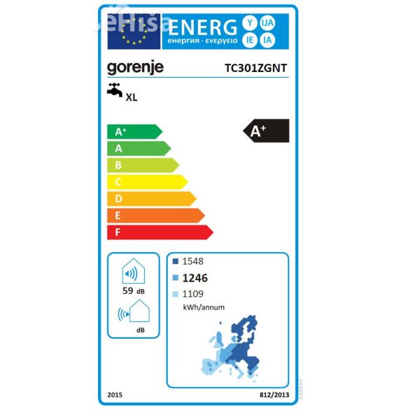 Sanitarna toplotna črpalka 300L TC301ZGNT GORENJE 523954
