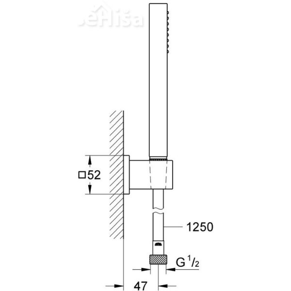 Tuš ročka z držalom Euphoria Cube GROHE 27703000
