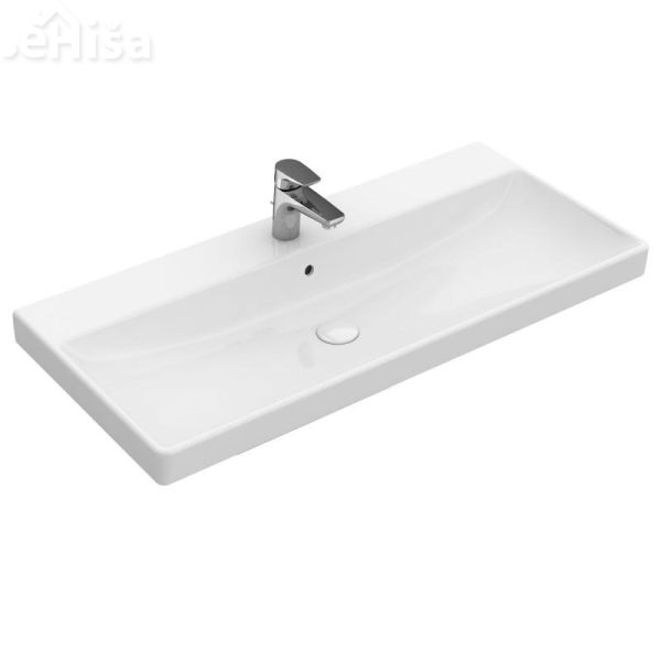 Umivalnik z prelivom AVENTO 100x47 cm white alpin VILLEROY & BOCH
