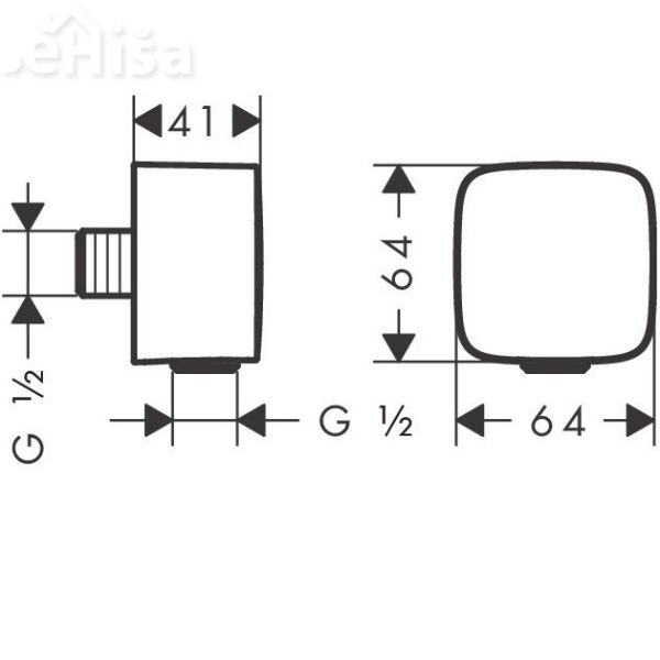 Zidni priključek FIXFIT HANSGROHE 26457000
