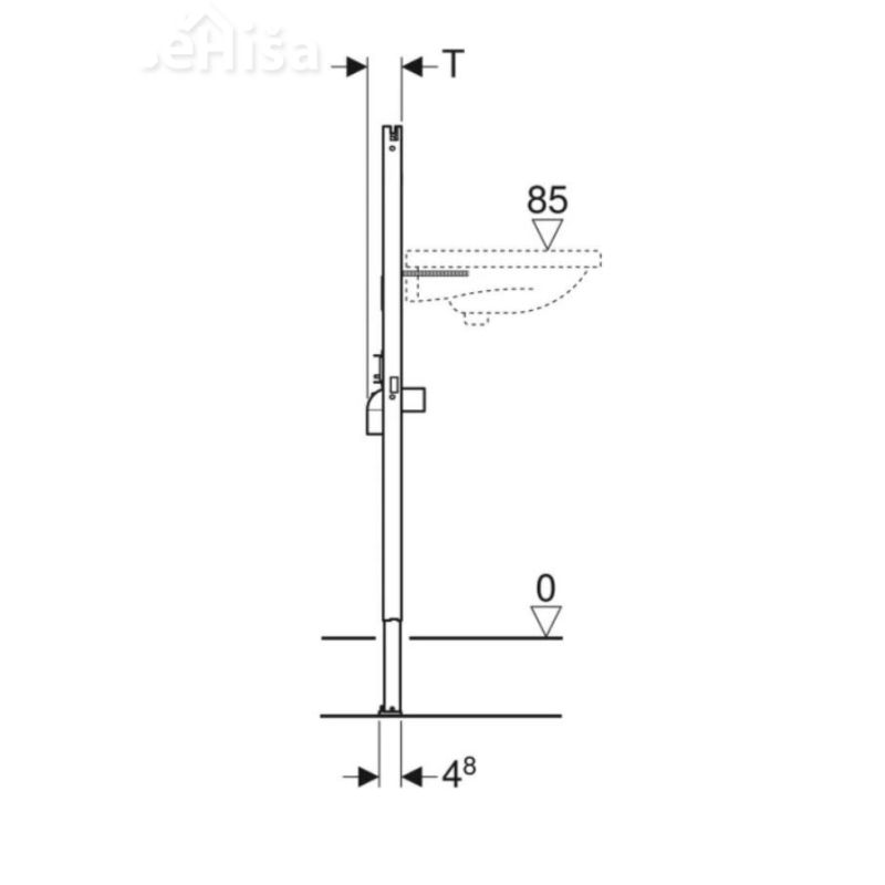 Podometni nosilni element za umivalnik Duofix basic GEBERIT 111.471.00.1
