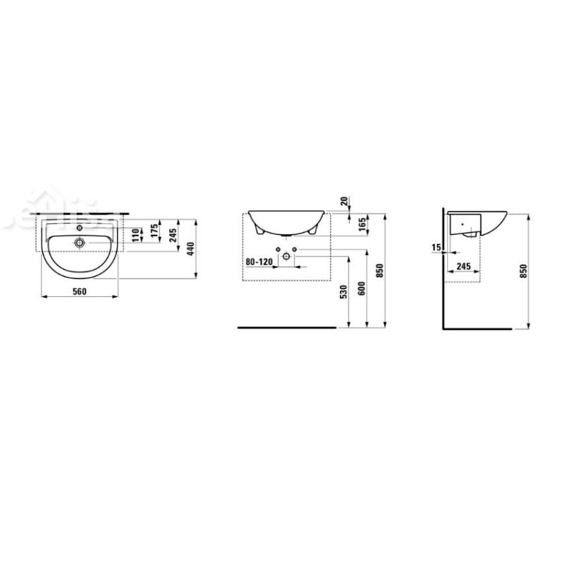 Polnasadni umivalnik PRO LAUFEN 812951
Polnasadni umivalnik PRO LAUFEN 812951
